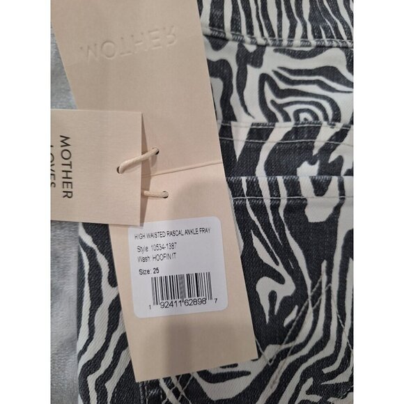 NWT Mother Hoofin It Rascal Fray Hem High Waist Ankle Skinny Jeans/Size 25 - Picture 5 of 6